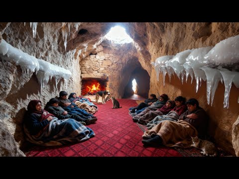 Surviving -30°C: Afghan Family's Life Inside a Mountain Ice Cave | Winter Village Documentary