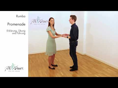 Rumba Basis Figur: Promenade - Erklärung im Detail, Übung und Führung am Ende mit Musik