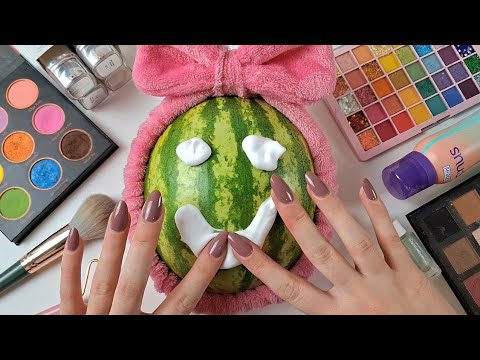 ASMR Makeup on Watermelon🍉 (No Talking)