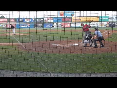 Matt Lujan beams Matt Skole - Harrisburg Senators vs. Richmond Squirrels