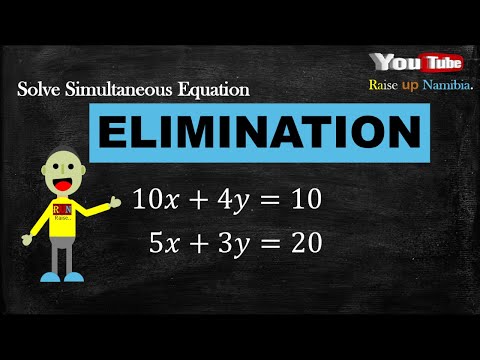 Linear Equations ||Two unknown || Elimination || Namibian math || Syllabus || NSSCO