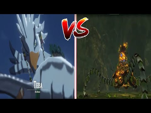 Hyrule Warriors Age of Calamity Battle-Tested Guardian fight against my Teba. (No Damage Taken)