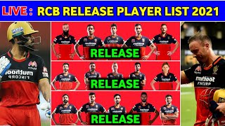 IPL 2021 - RCB Release Player List Live Announce IPL 2021