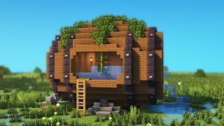 How to Build a Wooden Barrel House in Minecraft 1.21 Tutorial