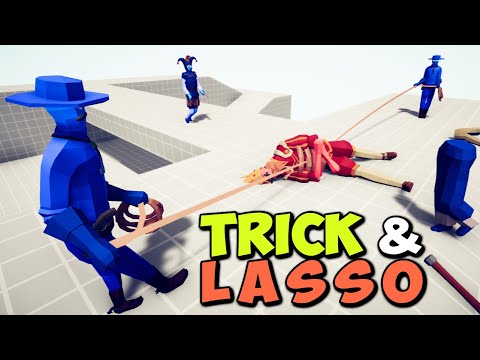 Lasso & Trick🃏 Jester and Lasso vs Every Faction - Totally Accurate Battle Simulator TABS