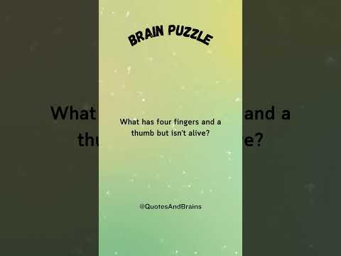 🧤 This Brain Puzzle is Tricky! #QuotesAndBrains #BrainTeaser #RiddleMeThis #SmartThinking #Puzzles