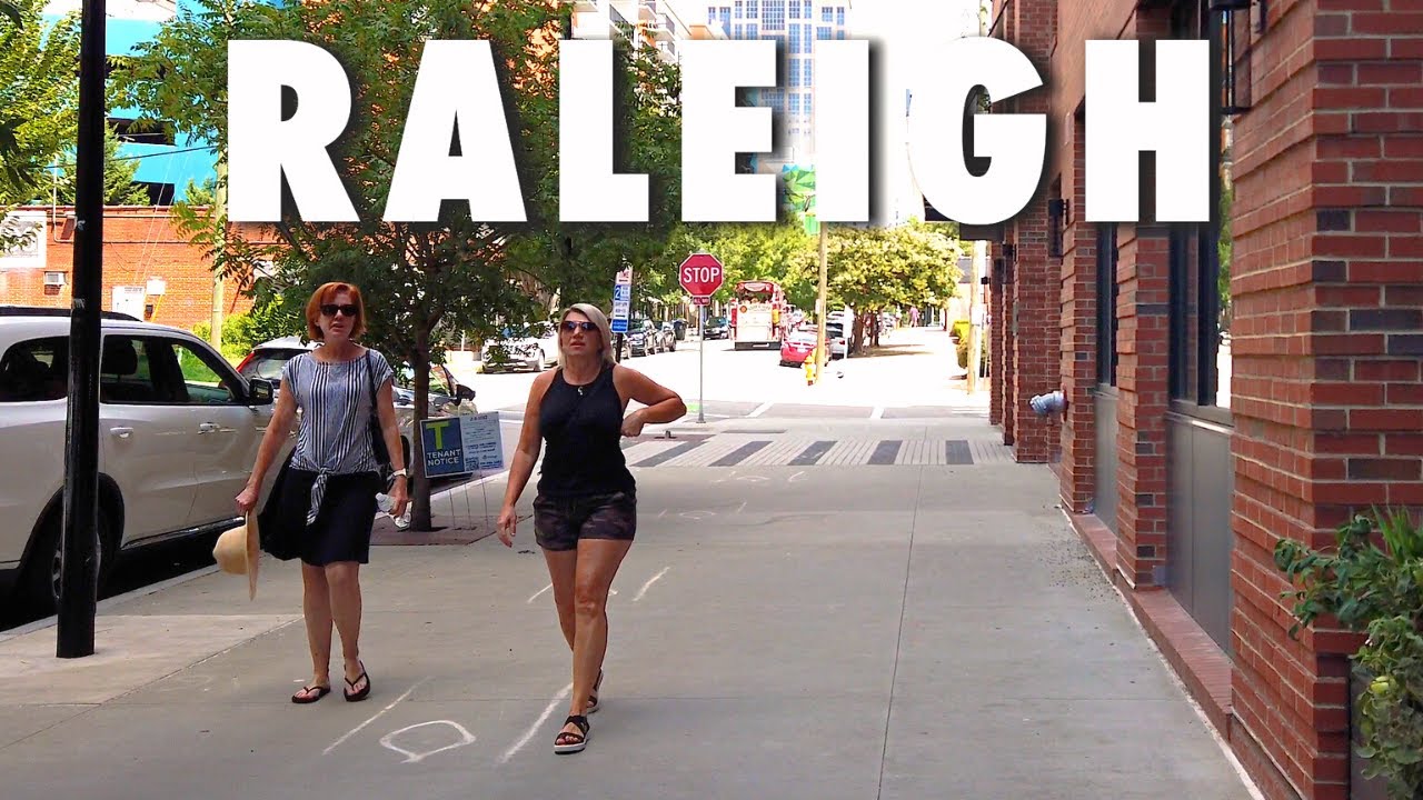Immersive street-level walking tour through Raleigh, NC, United States, showcasing authentic urban landscapes, local architecture, and the vibrant atmosphere of the city's neighborhoods