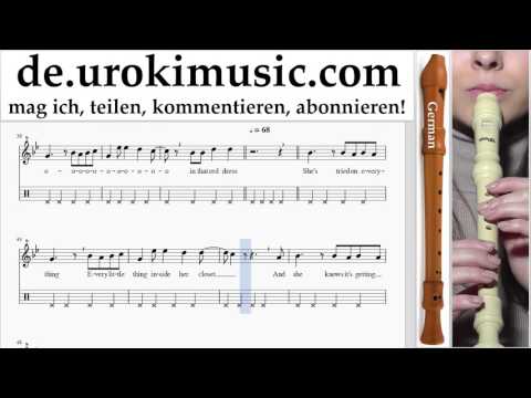 Blockflötenunterricht G. Lernen MAGIC! - Red Dress Teil#2 um-995