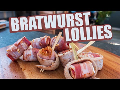 BRATWURST Lollies – A different take on grilled bratwurst. Delicious finger food from the grill!