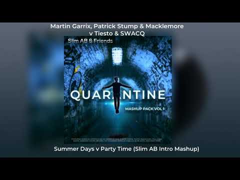 Martin Garrix, Patrick Stump v Tiesto & SWACQ - Summer Days v Party Time (Slim AB Intro Mashup)