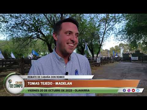 Tomás Tejedo - remate de Cabaña Don Romeo - Viernes 20 de octubre de 2023 - Olavarria