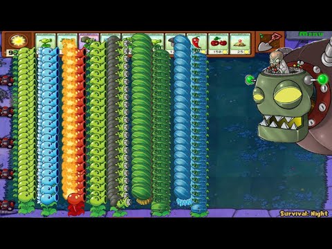 PLANTS VS ZOMBIES HACK || Team Pea Team Shroom Team Melon Gatling pea Zombie Dr.Zomboss