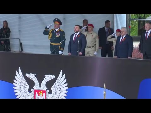 Victory Parade in Donetsk 9 May 2021 Donetsk Anthem