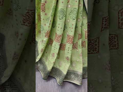 Ajrakh Print Dola Designer Saree