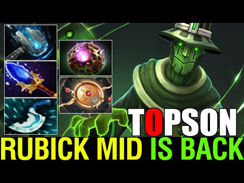 New Meta Topson [Rubick] Midlane First Item Meteo Hammer Non-stop Steal Skill ComeBack Game Dota2