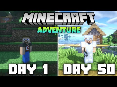 I Survived 50 Days in Minecraft ADVENTURE MODE (Hindi)