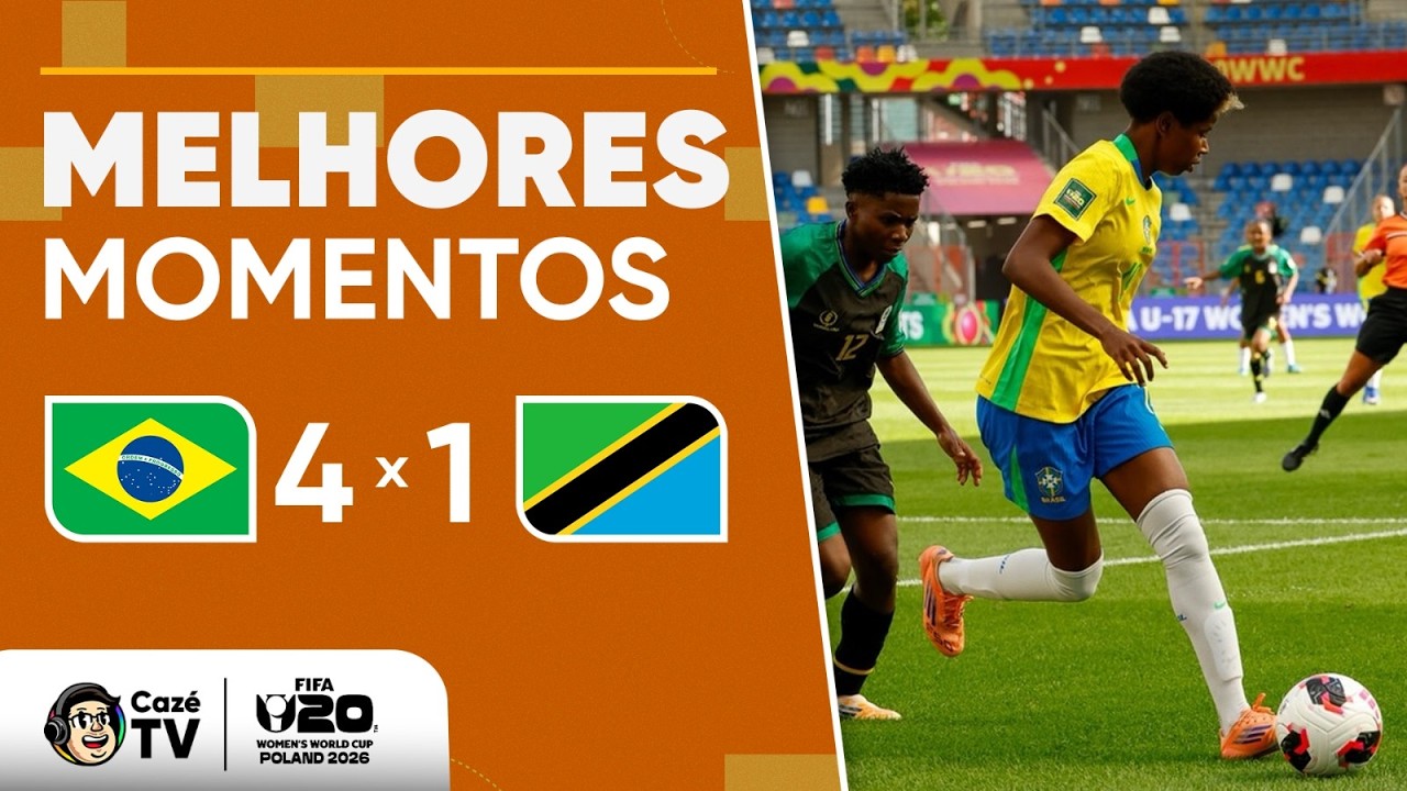 MELHORES MOMENTOS: BRASIL 4 X 1 TANZÂNIA  | COPA DO MUNDO FIFA FEMININA SUB-20 2026 | 1ª RODADA
