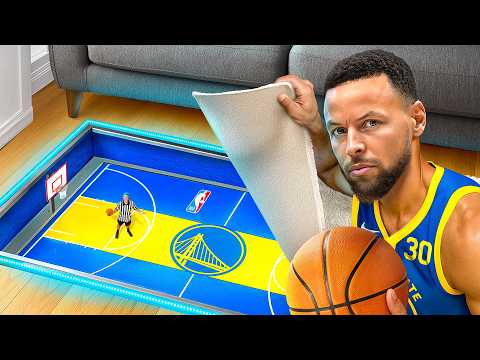 I Built Steph Curry a Basketball Court in His House!