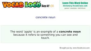 Video thumbnail for concrete noun