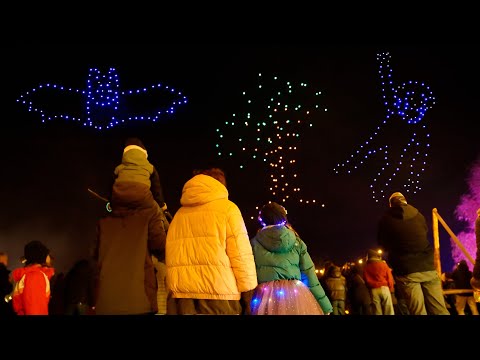 500-Drone Synchronized Swarm & Pyro Matrix