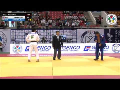 Tumurkhuleg DAVAADORJ (MGL) Vs Bence ZAMBORI (HUN) - Judo Grand Prix Ulaanbaatar 2014 [-66kg]