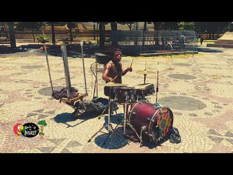Street Performing Drummer in Centro Rio de Janeiro