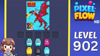 Pixel Flow Level 902 Solution Walkthrough