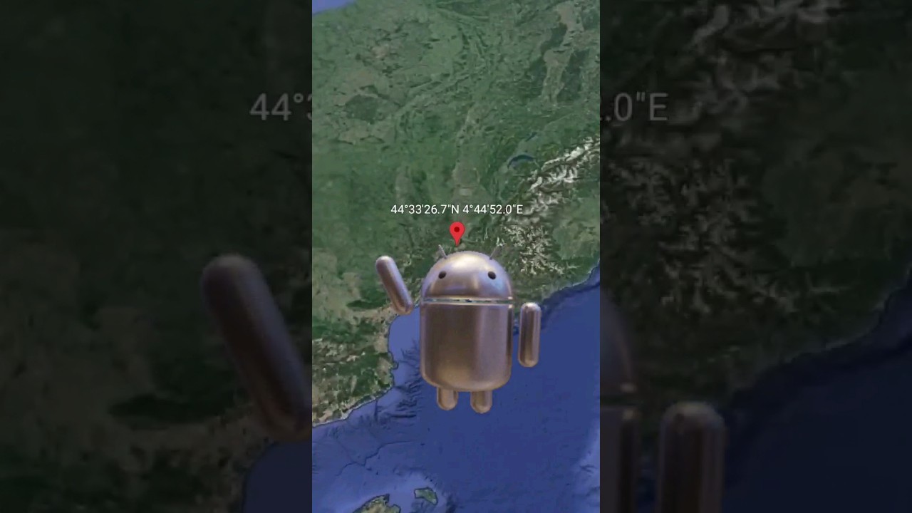 I found android on Google Earth 🌎 #shorts #googlemaps