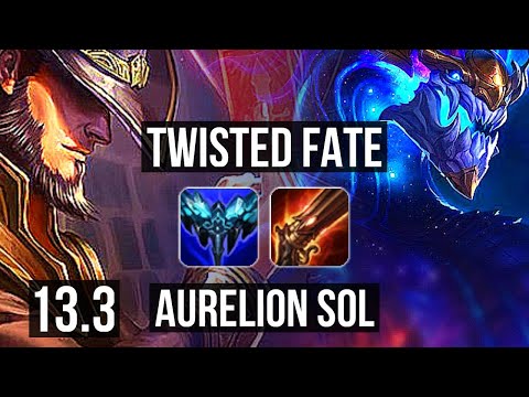 TWISTED FATE vs AURELION SOL (MID) | Rank 1 TF, 2/3/17, Rank 23 | TR Challenger | 13.3