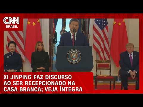 Veja discurso de Xi Jinping ao ser recepcionado por Trump na Casa Branca | LIVE CNN