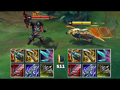 MASTER YI vs TRYNDAMERE S11  FULL BUILD FIGHTS & S11 Pentakills!