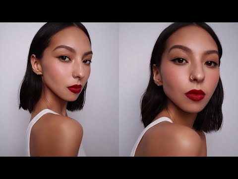 Easy, Simple Makeup with Red Lips