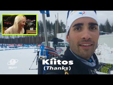 Kaisa discovers how much Finnish can the biathlon family speak