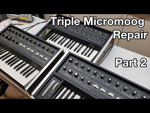 Triple Moog Micromoog Repair - Part 2 - Synthchaser #155