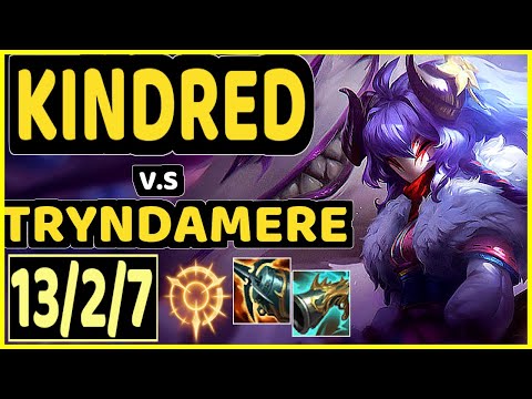 JUHAN (KINDRED) vs TRYNDAMERE - 13/2/7 KDA JUNGLE CHALLENGER GAMEPLAY - KR