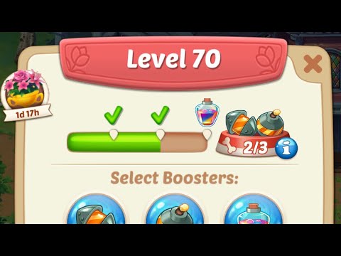 Lily’s Garden - Level 70 (No boosters) in 60 Moves - Monday 6th March 2023