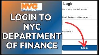 NYC Department of Finance Login: How to Login NYC Department of  Finance Account 2024
