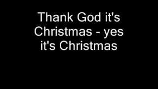 Queen - Thank God It&#39;s Christmas (Lyrics)