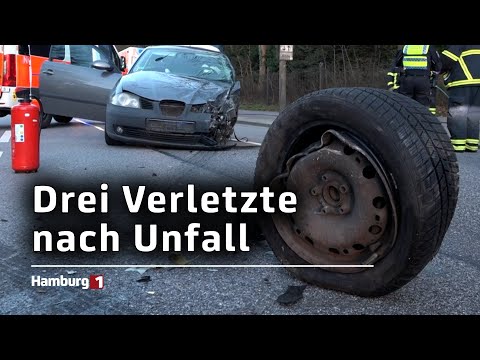 Unfall mit mehreren PKW: Drei Personen im Krankenhaus