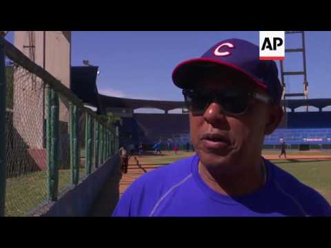 Cuban players prepare for MLB game