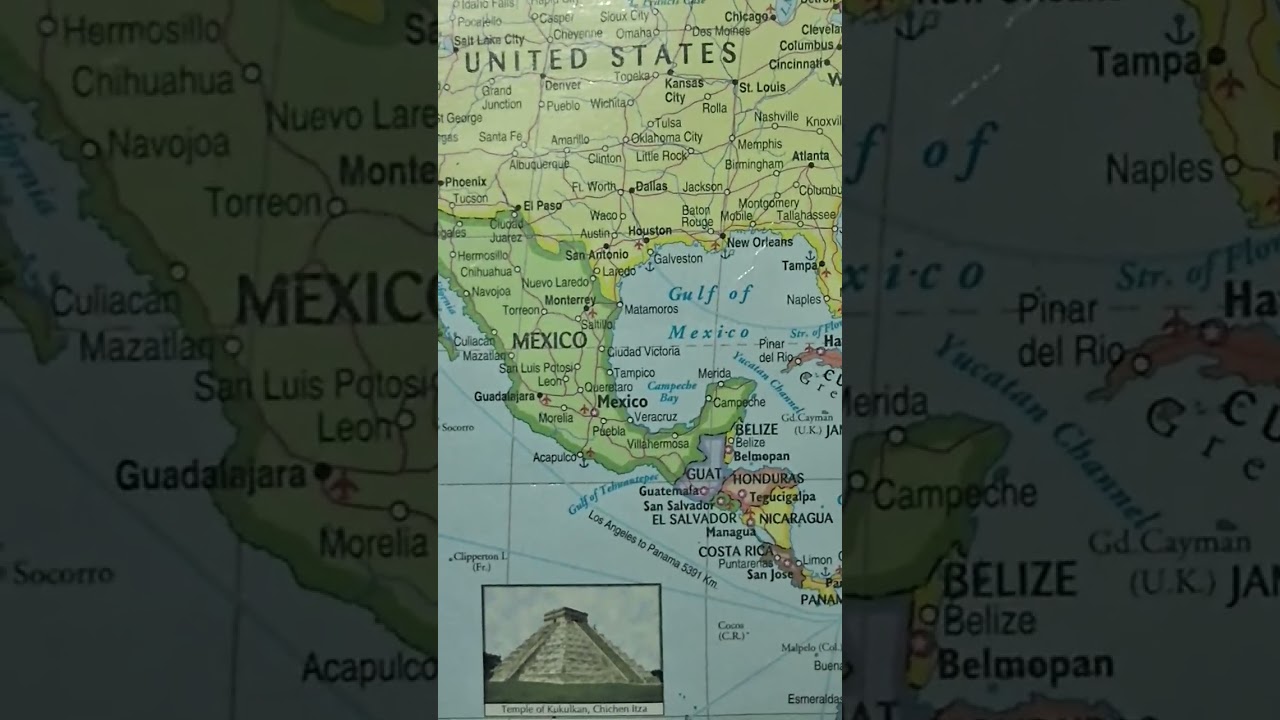Mexico and Surrounding Countries #geographythroughmaps #map #mexico #educationalvideo