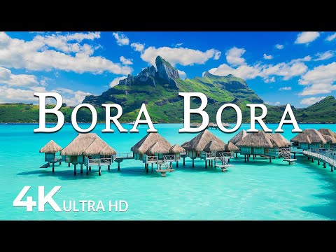 FLYING OVER BORA BORA (4K UHD) – Soothing Music Along With Beautiful Nature Video - 4K VideoUHD #5