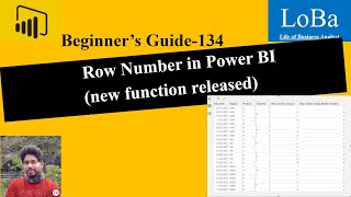 Download the video "Power BI Rownumber Function New feature | Rownumber Over Partition by Column | Assign row number"