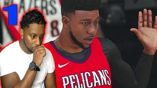 NBA 2K18 My Career Story Walkthrough Part 1 - First Game! Nice Step Back With Shot Creator/Playmaker
