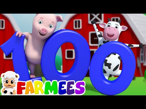 Números 1 a 100 para niños | Videos educativos | Farmees Español | Canciones Infantiles