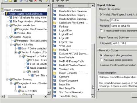 Creating and Modifying Report Generator Setup Files