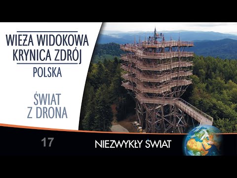 World from a drone - Poland - Lookout tower - Krynica Zdrój
