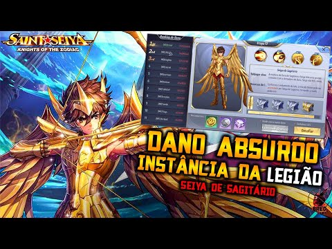 DANO ABSURDO NA INSTÂNCIA DA LEGIÃO - SEIYA DE SAGITÁRIO! Saint Seiya Awakening!