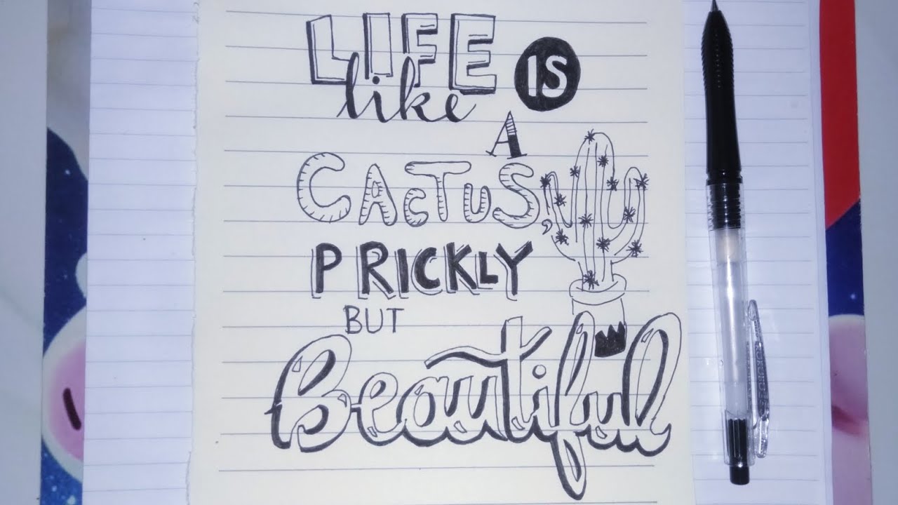 Typography Hand Lettering Quote for Beginners | Calligraphy | Writing Practices