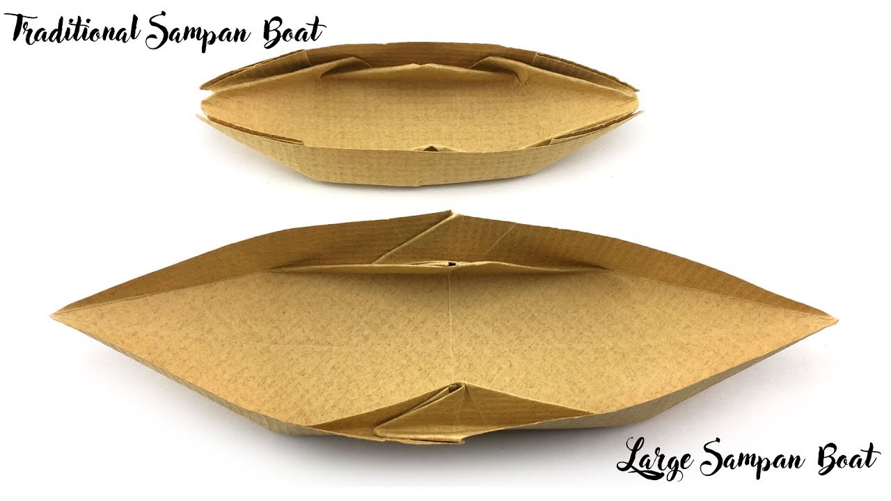 Large Sampan Origami Boat Tutorial (Hyo Ahn)